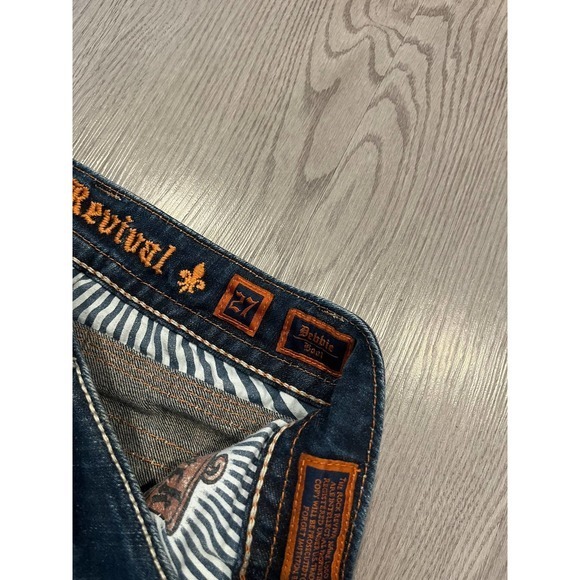 Rock Revival Womens Size 27 Debbie Boot Jeans Low Rise Zip Fly - Picture 3 of 9